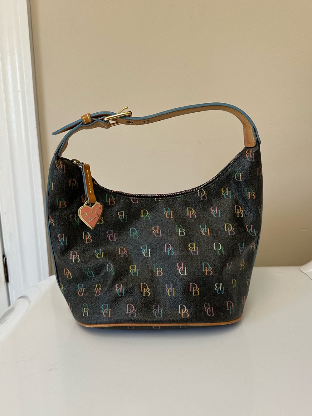 Dooney & Bourke Multicolor Logo Mini Hobo Bag